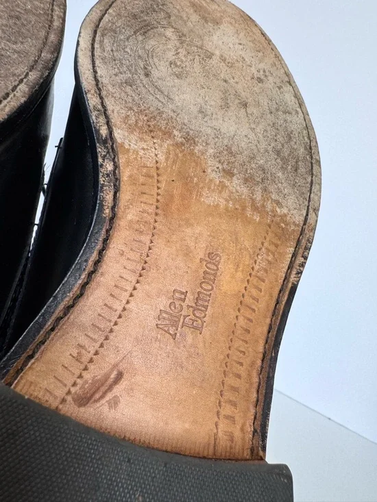 Allen Edmonds Men’s Black Madison Ave Cap Toe Oxford Style Shoe Mens 11.5 D - Picture 12 of 13